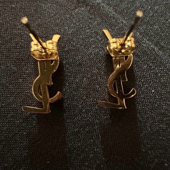 Yves Saint Laurent Earrings Upcycled - Picture 3 of 4